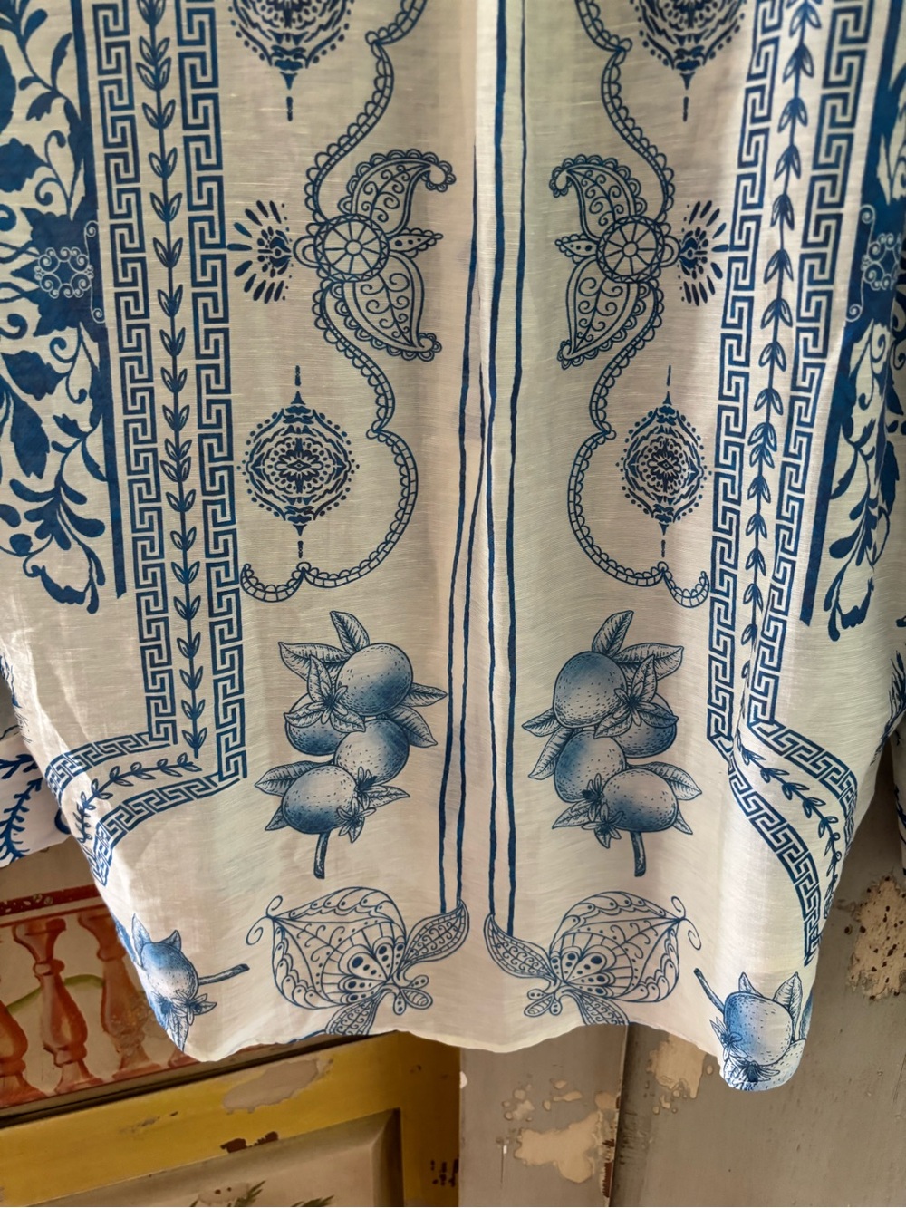 Lavender Brown White and Blue Printed Women's Shorts - Picture 12 of 14